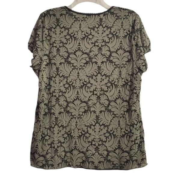 Apt. 9 Women's Mesh Sequins Blouse Top 1X - Picture 3 of 6